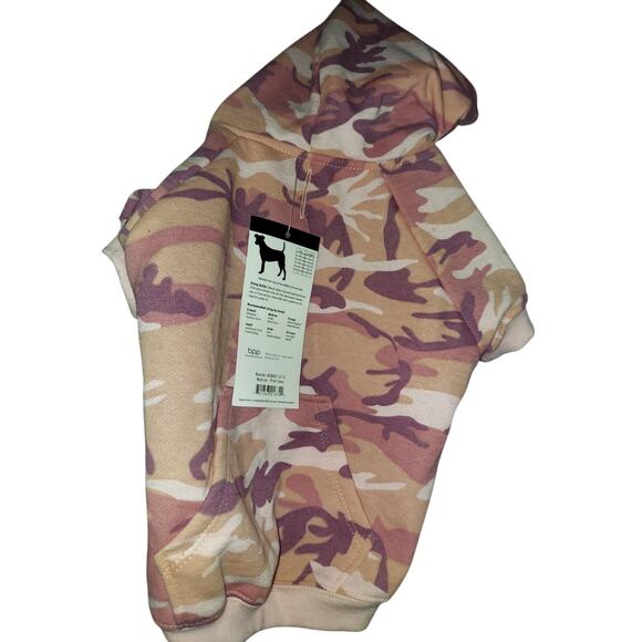 Dog Hooded Sweatshirt Pink Camo Size Small With Pocket! - Picture 2 of 4